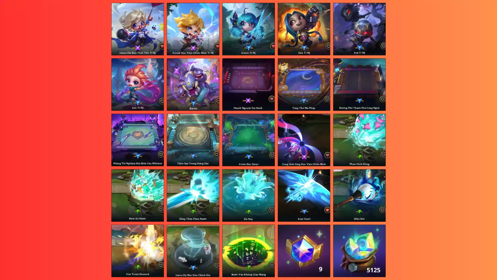 TFT  EZREAL HỌC VIỆN + CHƯỞNG EZREAL JANNA DỰ BÁO THỜI TIẾT + CỔNG DỊCH CHUYỂN JANNA SÂN HUYẾT NGUYỆT  ĐẦY ĐỦ SÂN CHƯỞNG TÍ NỊ XANH  DƯ 9HC LOL  270 SKIN TALON CAO BỒI HÀNG HIỆU